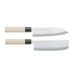 Japanska Knivar|Knivset-Satake Houcho knivset santoku & nakiri, 2 delar