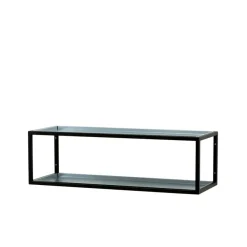 skohylla 11, svart lack, zinkplåt, 2plan^Scherlin