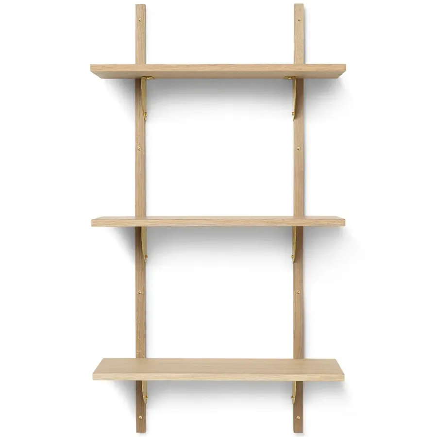 Hyllor & Hyllsystem|Hyllor & Hyllsystem-Ferm Living Sector hylla S/L, Ek-mässing