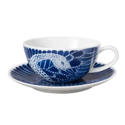 Selma tekopp med fat, Ø 16 cm^Götefors Porslin