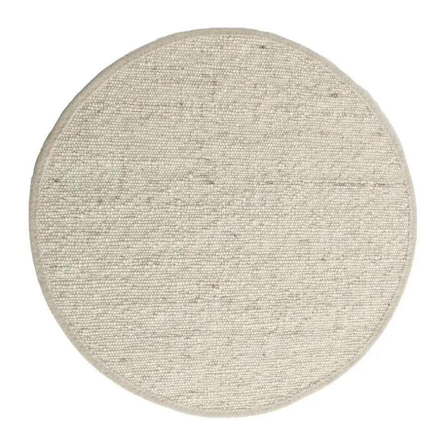 Runda Mattor-Tisca Sierrafil round matta, Natural white nr. 11, Ø300 cm