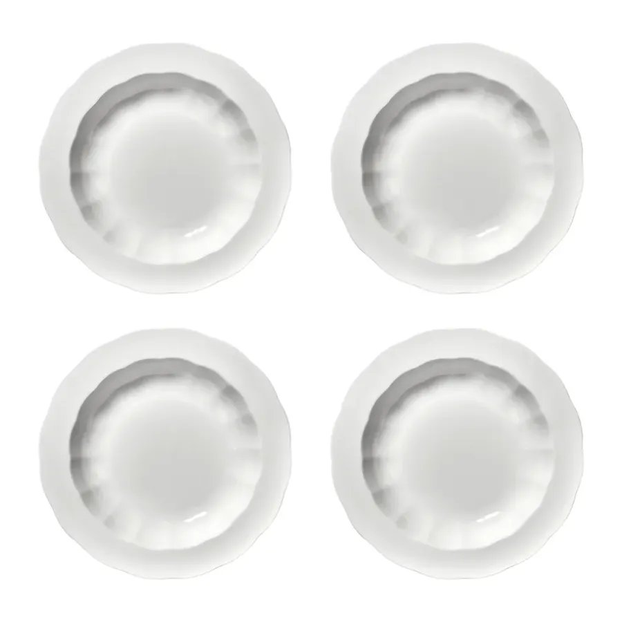 Djupa Tallrikar-Serax Silhouette djup tallrik M Ø23,7 cm 4-pack, White