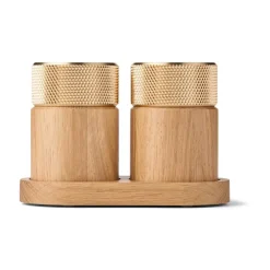 Sina salt-och pepparkvarn 6 cm, Ek-mässing^Gejst Best