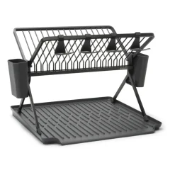 Sinkside hopfällbart diskställ 51 cm, Mörkgrå^Brabantia Hot