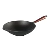 Skeppshult wokpanna med trähandtag, 3,5 l^Skeppshult Gjutjärn New