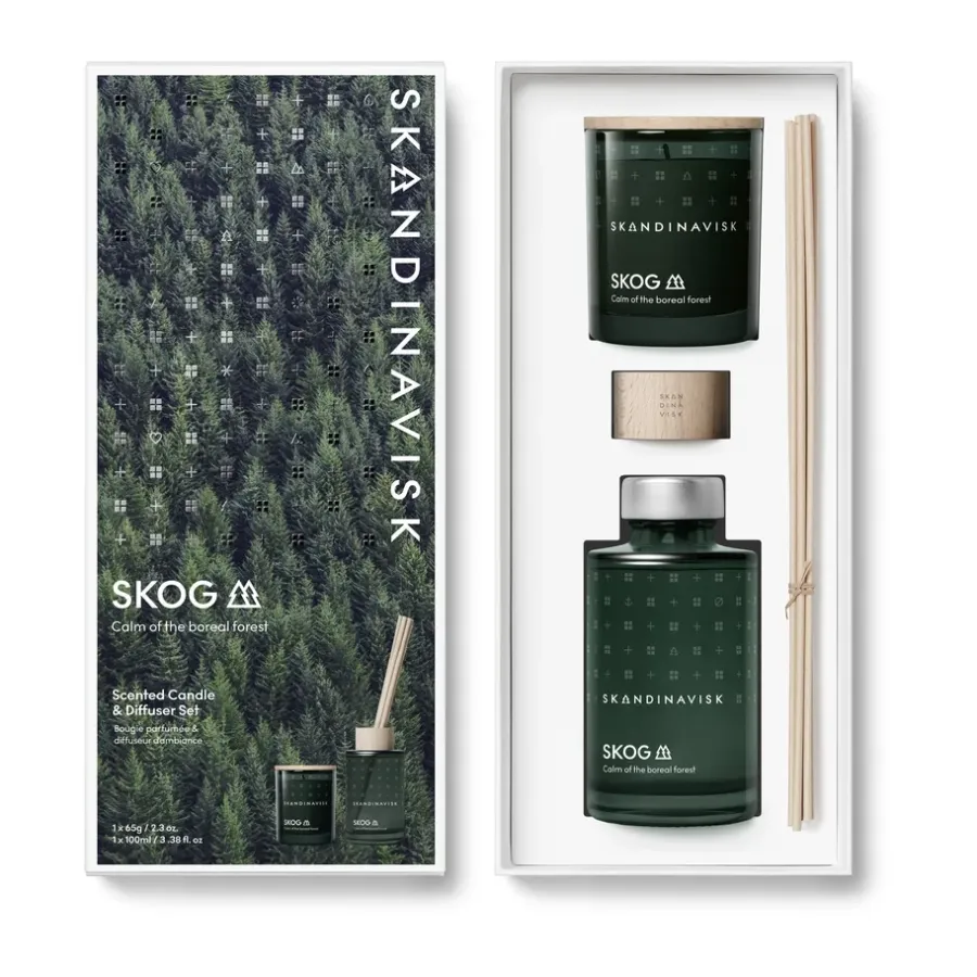 SKOG doftljus & doftpinnar, 65 g + 100 ml^Skandinavisk Clearance