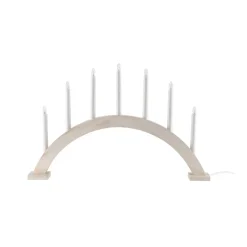 Sky adventsljusstake båge 41 cm, Vitlaserad^Scandi Living Discount