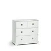Smögen byrå, vit, 4 lådor, krom^Mavis New