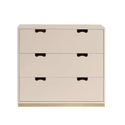 Snö A3 byrå, rose, björksockel^Asplund Sale