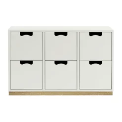 Snö B2 byrå, white, björksockel^Asplund