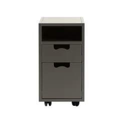 Snö G3 sängbord, taupe, svarta hjul^Asplund Sale