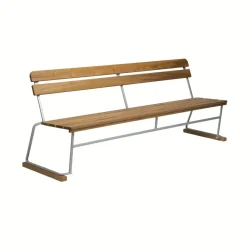 Loungemöbler·Loungesoffor|Loungesoffor-Grythyttan Stålmöbler Soffa 5, Teak-varmförzinkat stativ