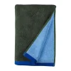 Badlakan-Mette Ditmer Soft badhandduk 70x133 cm, Dark olive-light blue