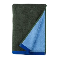 Badlakan-Mette Ditmer Soft badhandduk 70x133 cm, Dark olive-light blue