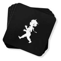 Glasunderlägg-Solstickan Design Solstickan glasunderlägg 10x10 cm 4-pack, Svart