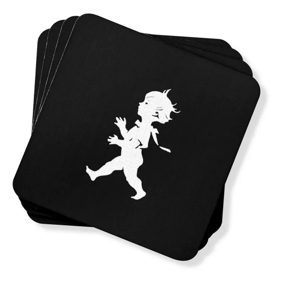 Glasunderlägg-Solstickan Design Solstickan glasunderlägg 10x10 cm 4-pack, Svart