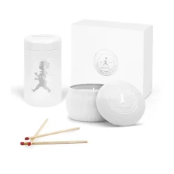 Doftljus & Doftpinnar-Solstickan Design Solstickan presentbox doftljus + tändsticksrör, Vit - doftljus eukalyptus