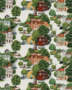 Sommarstad tyg, Grön^Arvidssons Textil Sale