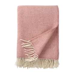 Sorbet ullpläd 130x200 cm, Powder pink^Klippan Yllefabrik Best