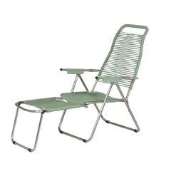 Spaghetti solstol med fotstöd, Sage green^Fiam New