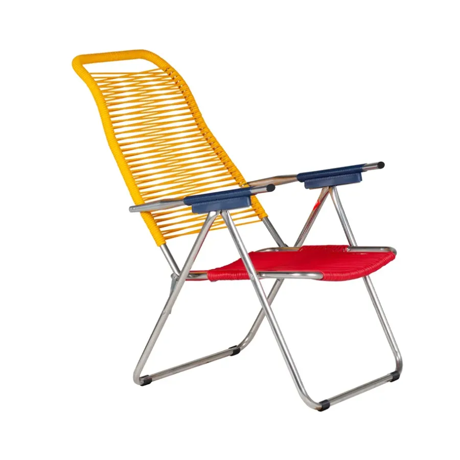 Spaghetti solstol utan fotstöd, Multi-aluminium-yellow^Fiam Discount