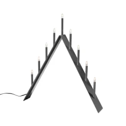 Adventsljusstakar-SMD Design Spica 9 adventsljusstake, mörkgrå, led