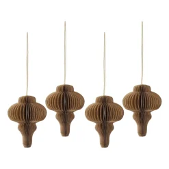 Juldekorationer & Julpynt-Scandi Living Spira julgranshänge 4-pack, Natural