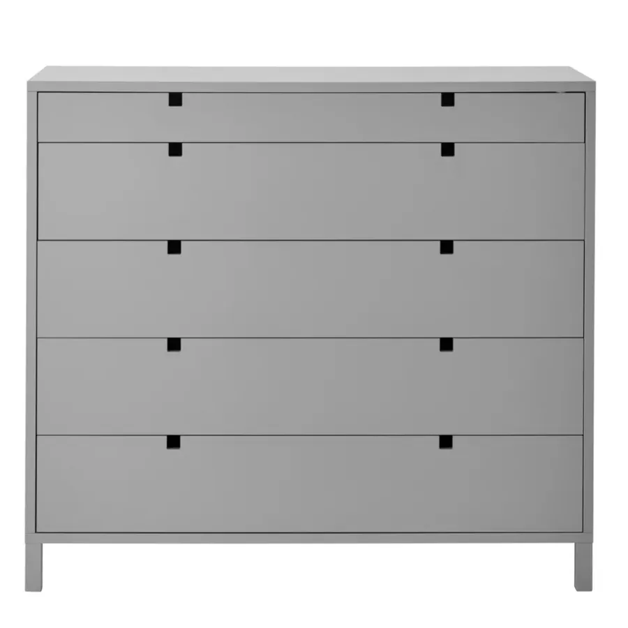 Byråer & Hurtsar|Byråer & Hurtsar-1898 Square byrå 5 lådor, Grå