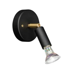 Star 1 vägglampa/taklampa, svart, med kopplingshus^Örsjö Belysning Online