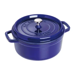 Gjutjärnsgrytor-STAUB La Cocotte rund gryta gjutjärn 2,6 L, Mörkblå