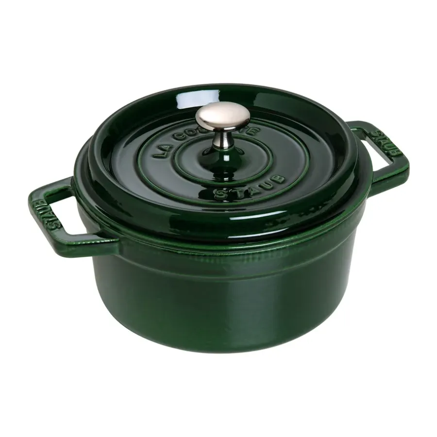 La Cocotte rund gryta gjutjärn 2,6 L, Basilikagrön^STAUB Online