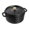 Gjutjärnsgrytor-STAUB La Cocotte rund gryta gjutjärn 2,6 L, Svart