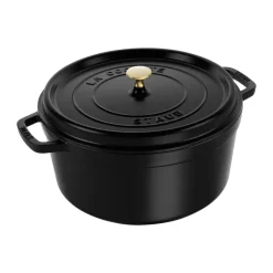 Gjutjärnsgrytor|Grytor-STAUB La Cocotte rund gryta gjutjärn 12,6 L, Svart