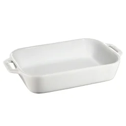 Ugnsformar-STAUB rektangulär ugnsform 27 x 20 cm, vit