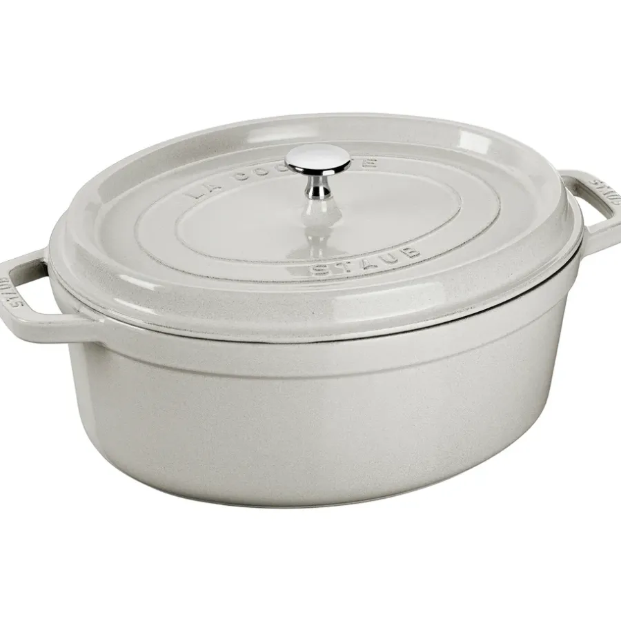 Gjutjärnsgrytor-STAUB White Truffle gryta oval, 8 l