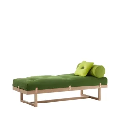 Dagbäddar-A2 Stay dagbädd, tyg grön, stomme i vitoljad ek