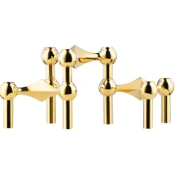 Nagel ljusstake 3-pack, mässing^STOFF