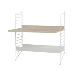 golvgavel, vit, 85x30 cm, 2-pack^String Discount