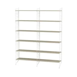 Stringhylla|Hyllor & Hyllsystem-String golvgavel, vit, 200x30 cm, 2-pack