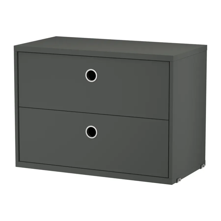 Byråer & Hurtsar|Byråer & Hurtsar-String lådhurts, Mörkgrå, 58x30 cm