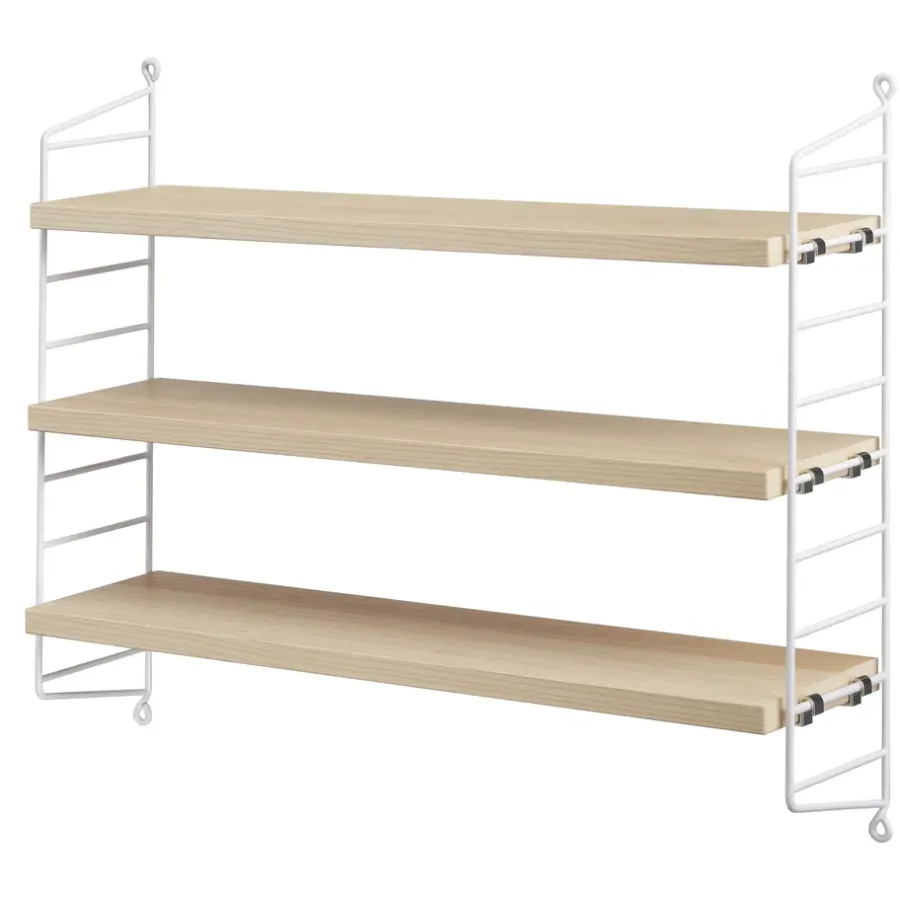 Pocket hylla ask-vit, ask-vit^String Outlet