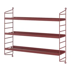 Pocket hylla metall, Oxtorgsröd^String Discount