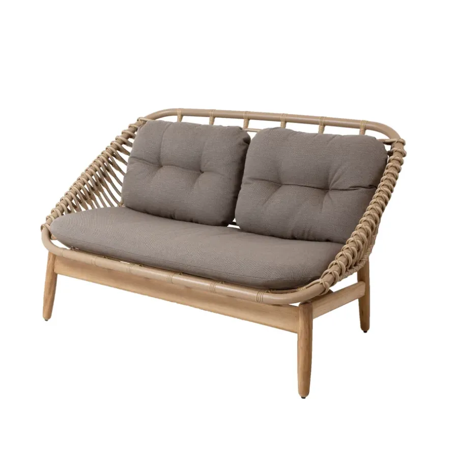 String 2-sits soffa teakben, airtouch taupe^Cane-line Sale
