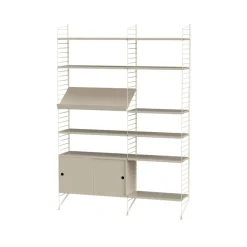 skåp med skjutdörr, beige, 78x30 cm^String New