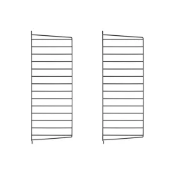 väggavel, Svart, 75x30 cm, 2-pack^String