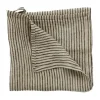 Stripe kökshandduk linne 45x65 cm, Svart-sand^Olsson & Jensen Clearance