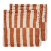 Striped bomulsservett 30x30 cm 2-pack, Tangerine^HKliving Online
