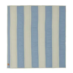 Striped quiltad filt 130x140 cm, Blue-clay^OYOY Discount