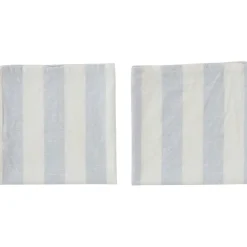 Tygservetter|Tygservetter-OYOY Striped servett 45x45 cm 2-pack, Ice Blue