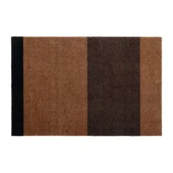 Dörrmattor-Tica copenhagen Stripes dörrmatta horisontell, Cognac-dark brown-black, 60x90 cm